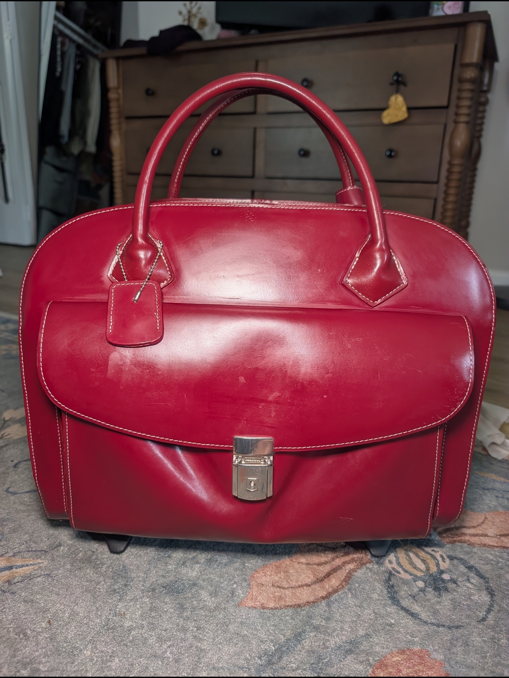 McKlein All Leather Rolling Briefcase - Picture 10 of 10